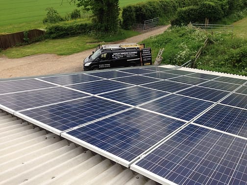 Solar panel cleaning in Hampshire